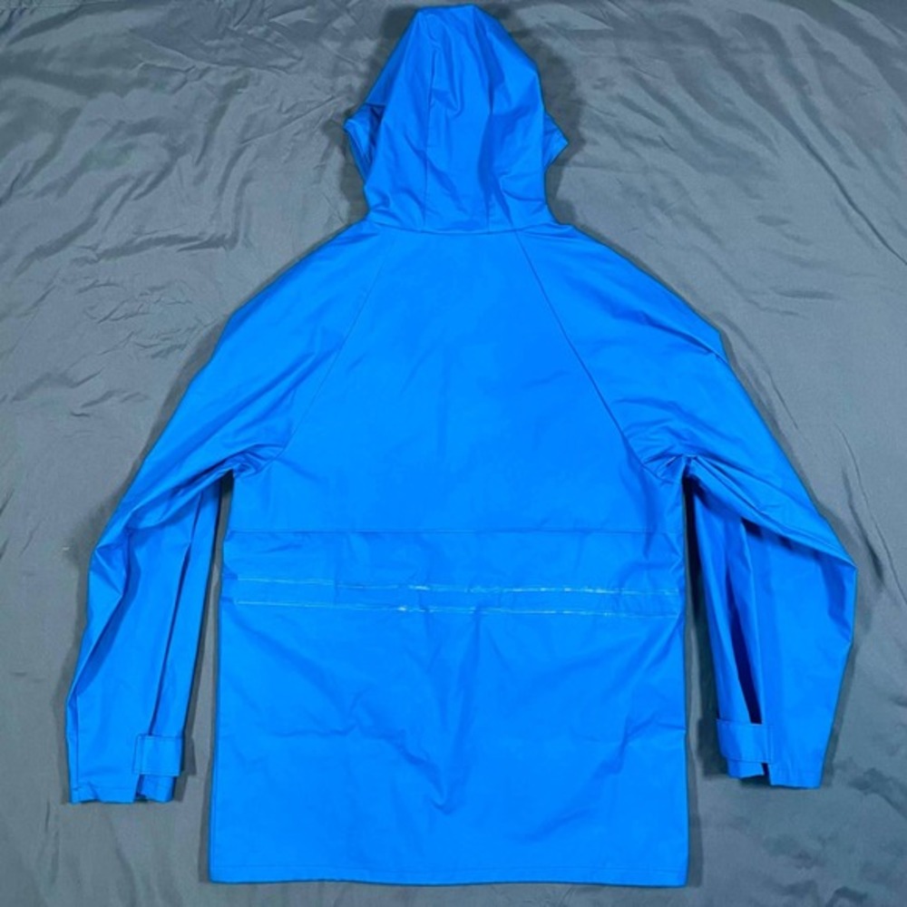 Vintage LL Bean Maine Guide Rain Jacket Blue Hooded Waterproof Womens Small - Picture 4 of 16